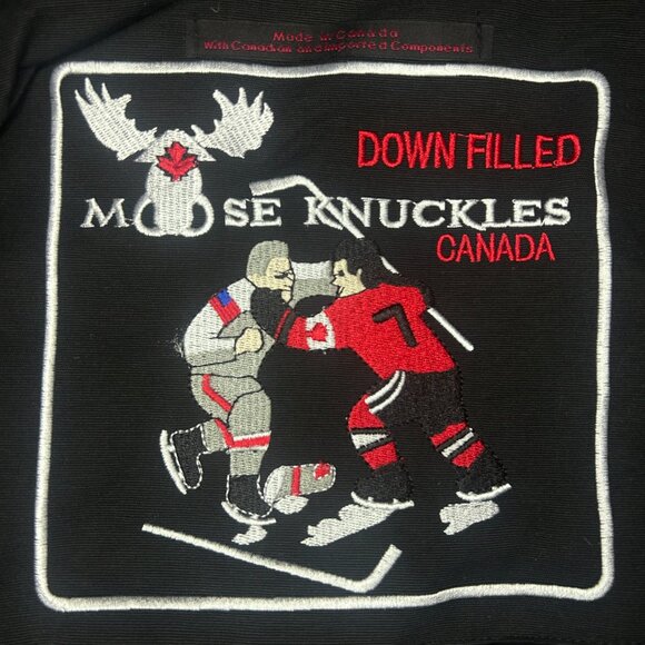 Moose Knuckles Bomber Jacket With Fur Black Size Medium - Picture 7 of 14